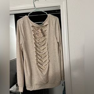 Oatmeal long sleeved shirt from P.S. Kate 1XL